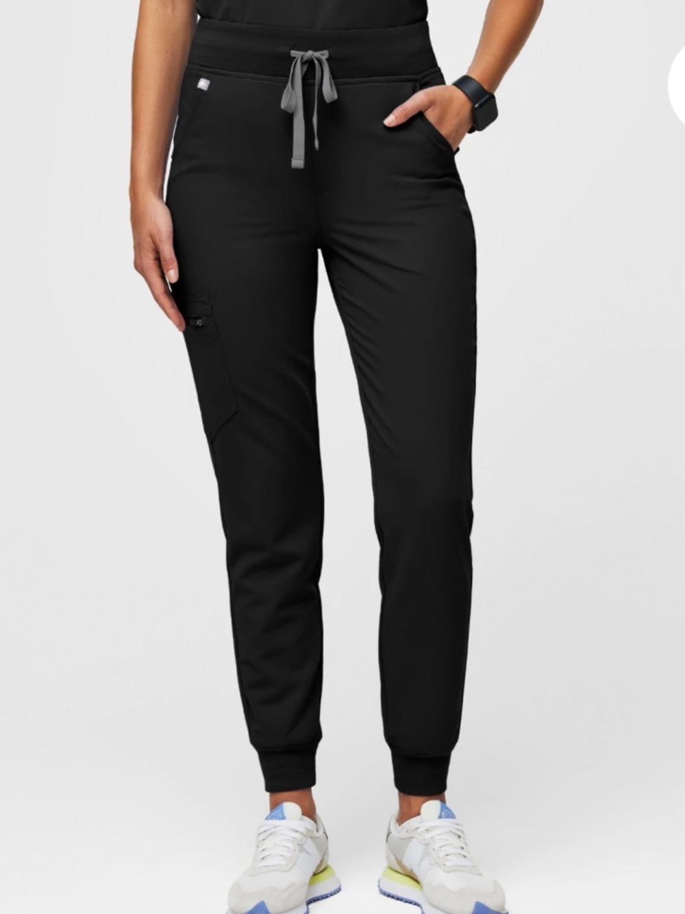 High Waisted Zamora Jogger Scrub Pant Black XS